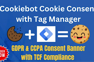 setup gdpr ccpa cookiebot cookie consent banner with google tag manager
