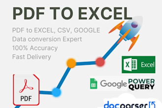 convert PDF to excel, csv, google sheets, docparser, mailparser, nanonets, ai