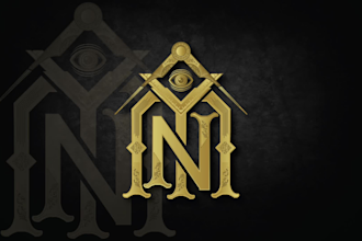 design intricate high detailed symbol logo renaissance influences masonic art