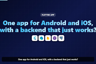 develop flutter app for android and ios with backend