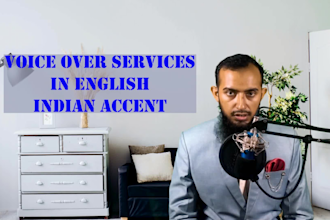 provide a professional voice over in english indian accent