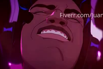 do 2d music video animation, cartoon animation video, anime character animation