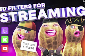 create custom 3d ar vtuber filter for snap camera and lens studio streaming