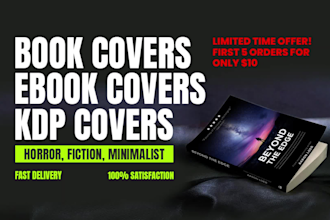 design creative book covers, ebook, KDP, horror, fiction, minimalist