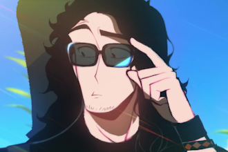create 2d animated music video, cartoon anime style trailer 2d animation video
