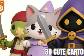 sculpt 3d model character toys, action figure, for 3d printing and rendering