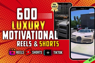 create luxury motivational youtube shorts, and instagram reels