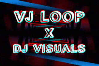 do create vj loops glitch logo animations for djs