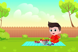 create 2d cartoon animated stories for kids youtube channel