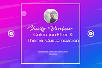 do smart shopify collection filter, theme customization