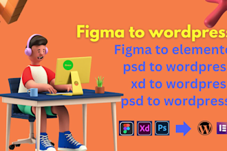 convert figma to wordpress psd to wordpress using elementor pro