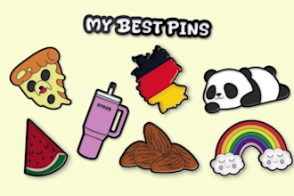 illustrate custom enamel pins for you