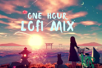 make lofi animated chill hiphop videos 10x 1h with youtube channel no copyright