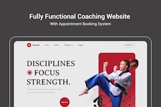 build a website for sport coaches and trainees with booking system