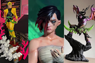3d print and paint anime figure miniature painting warhammer dnd aos resin print