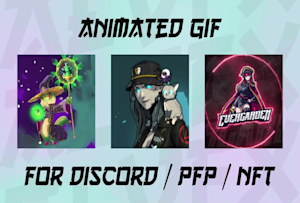 Make an animated gif for discord pfp server icon twitch by Alveeahmed13579