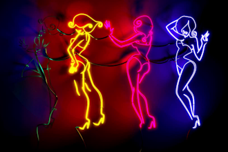 convert your logo to  neon, sign, or text and animation
