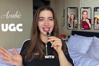 create arabic ugc videos and female spokesperson ads for your brand