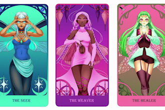 draw card game design tarot card illustration board game uno tarot card game art