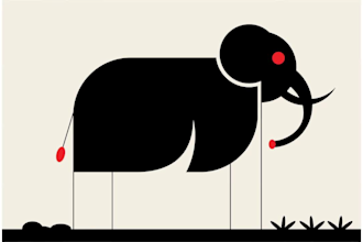 create cartoon geometric style