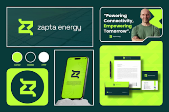design business logo and brand identity with complete branding kit