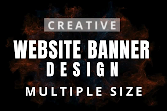 design ecommerce banners, website headers, google ads, and social media post