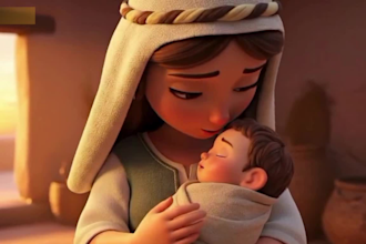 make ai bible story videos for kids channels in 3d pixar style bible animation