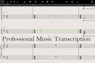 provide professional music transcription and arrangements