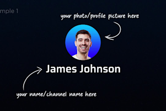 make an intro video with your photo and name