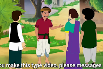 make 2d animated stories for your youtube channel in urdu hindi
