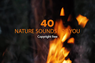 give 40 hi res nature sounds for  meditation, commercial use