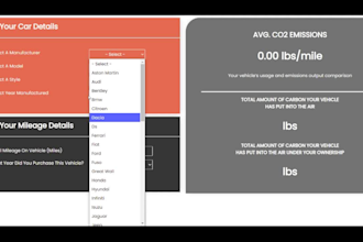 carbon emission co2 calculator for your website