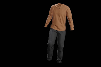 design and produce 3d clothing and garments for video games or rendering