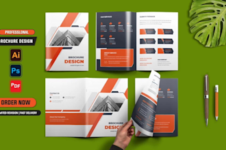 design company profile, brochure, annual report, catalog, trifold, flyer design