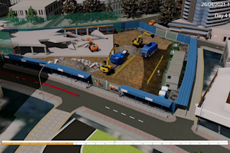 do 3d industrial video, construction engineering animation, 3d site logistics