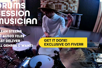 rec jazz, latin and swing drums for you
