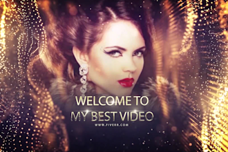 make luxury gold titles slideshow promo video for your brand