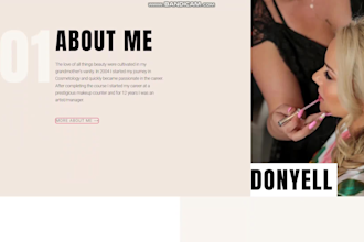 design a website for professional makeup artist