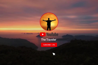 create cool youtube channel trailer, intro and promo video