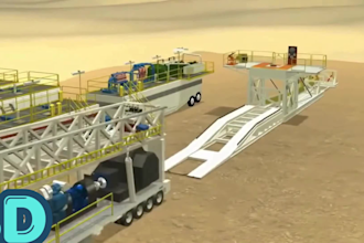 create 3d oil gas drilling rig and industrial engineering animation