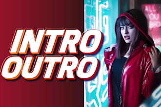 create unique youtube intro outro, trailer or logo animation