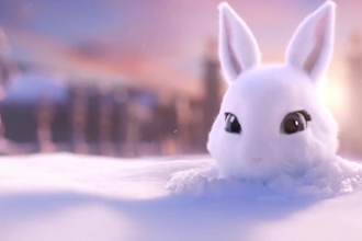 add logo and text in funny christmas short promo