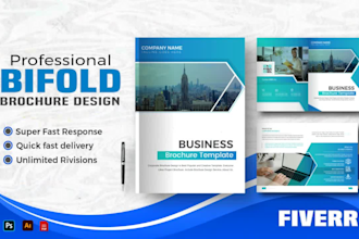 design marketing bifold or trifold brochure ,leaflet, one pager and sales flyer