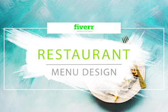 do modern restaurant menu design