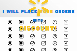 place your walmart home depot or amazon orders with discount, orders processing