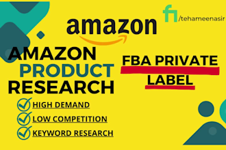 do amazon fba private label product research for amazon USA, eu, UK marketplace