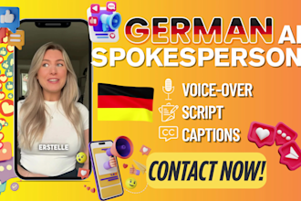 create german ai spokesperson videos with a casual ugc look