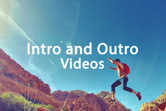 do youtube intro and outro video trailer or logo animation