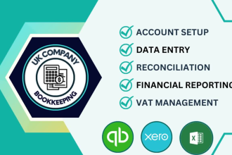 manage UK accounting, bookkeeping, vat return in quickbooks and xero