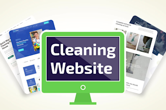 design cleaning business website for house, offices, apartments, pools, etc